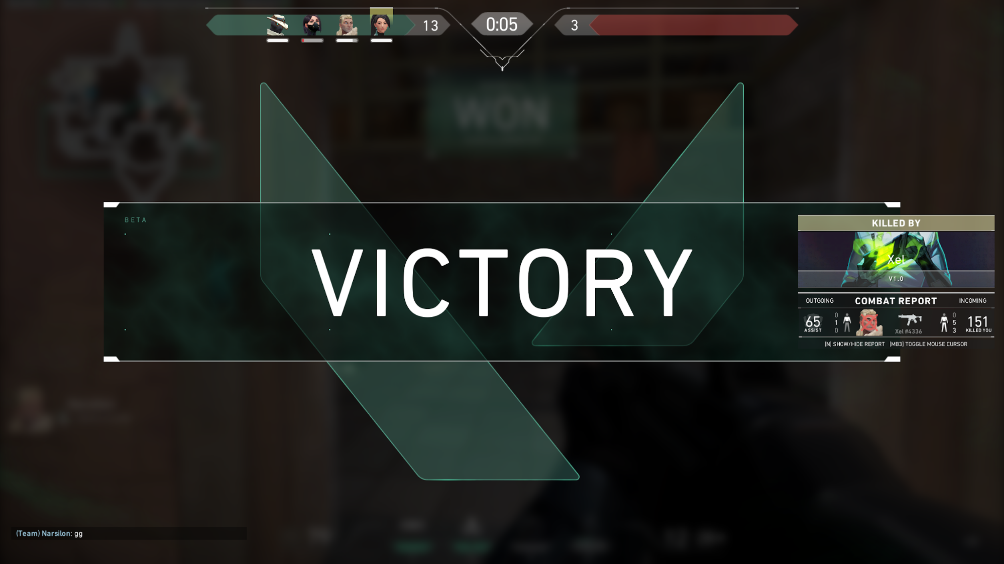 écran de victoire aperçu vaillant