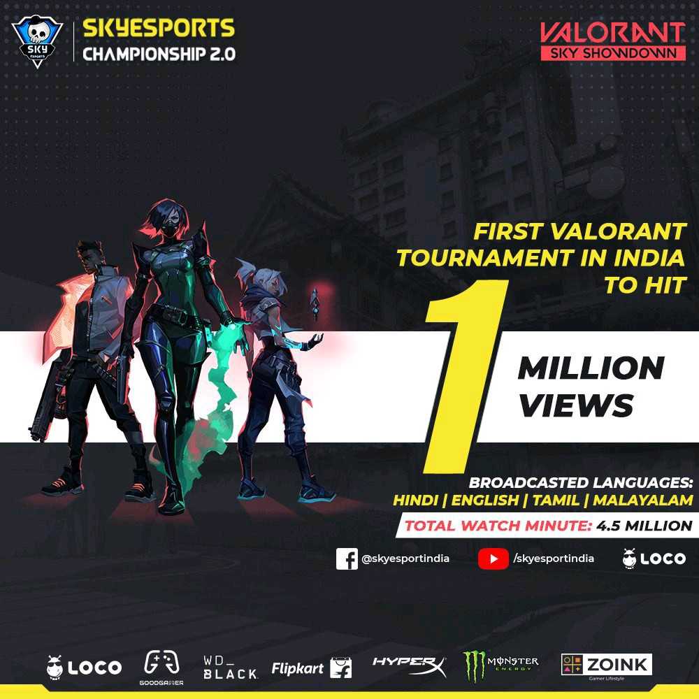SkyEsports atteint 1 million de telespectateurs avec Valorant Sky Showdown