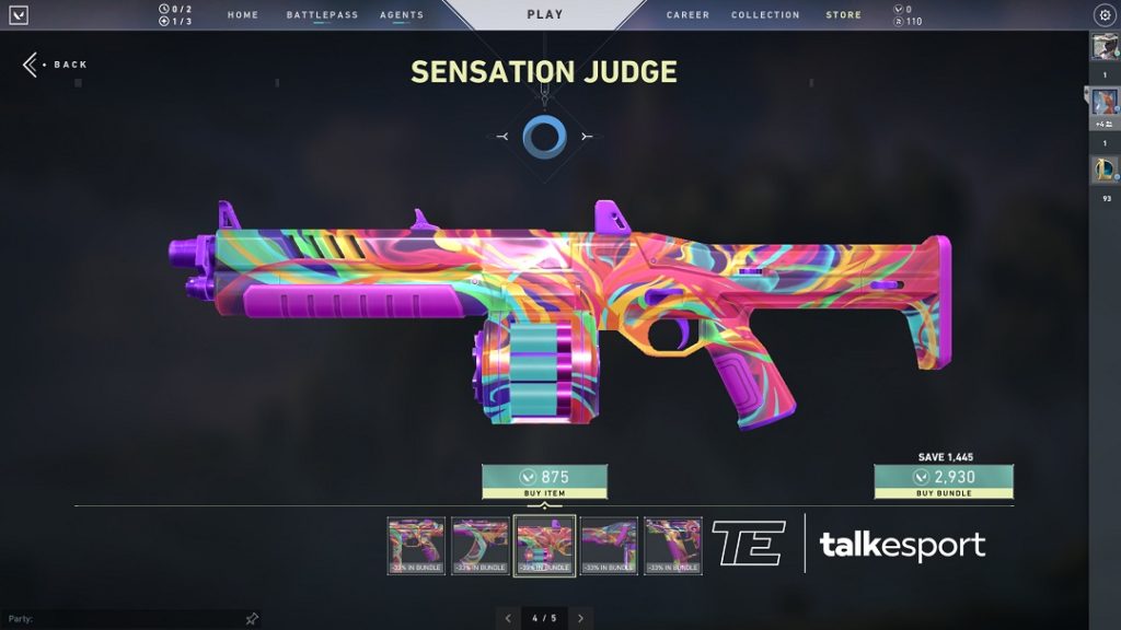 1607002210 359 Lot de skins Valorant Sensation prix photos a linterieur