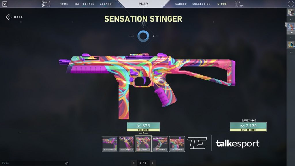 1607002210 952 Lot de skins Valorant Sensation prix photos a linterieur