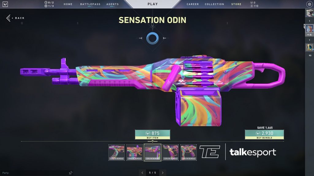 1607002210 965 Lot de skins Valorant Sensation prix photos a linterieur