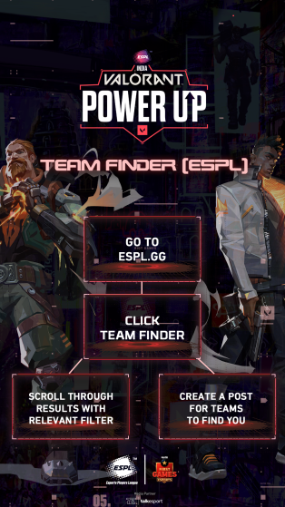 Comment trouver une equipe chez ESPL Valorant Power Up India