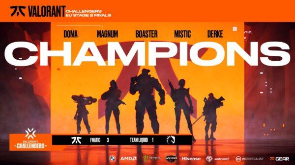 Fnatic remporte la finale du Valorant Champions Tour Stage 2 Challengers 2