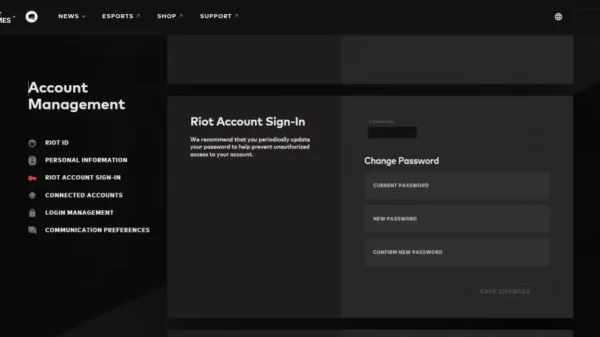 Mot de passe du compte Valorant