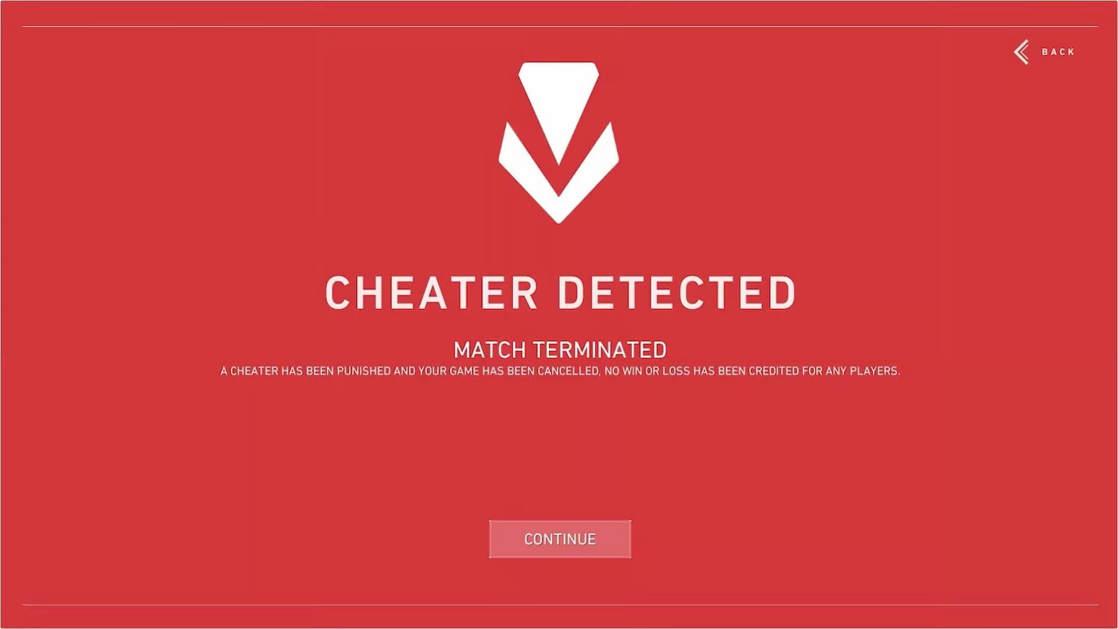 Retour en arrière du classement Valorant