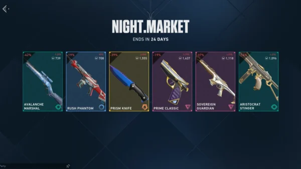 Marché nocturne de Valorant