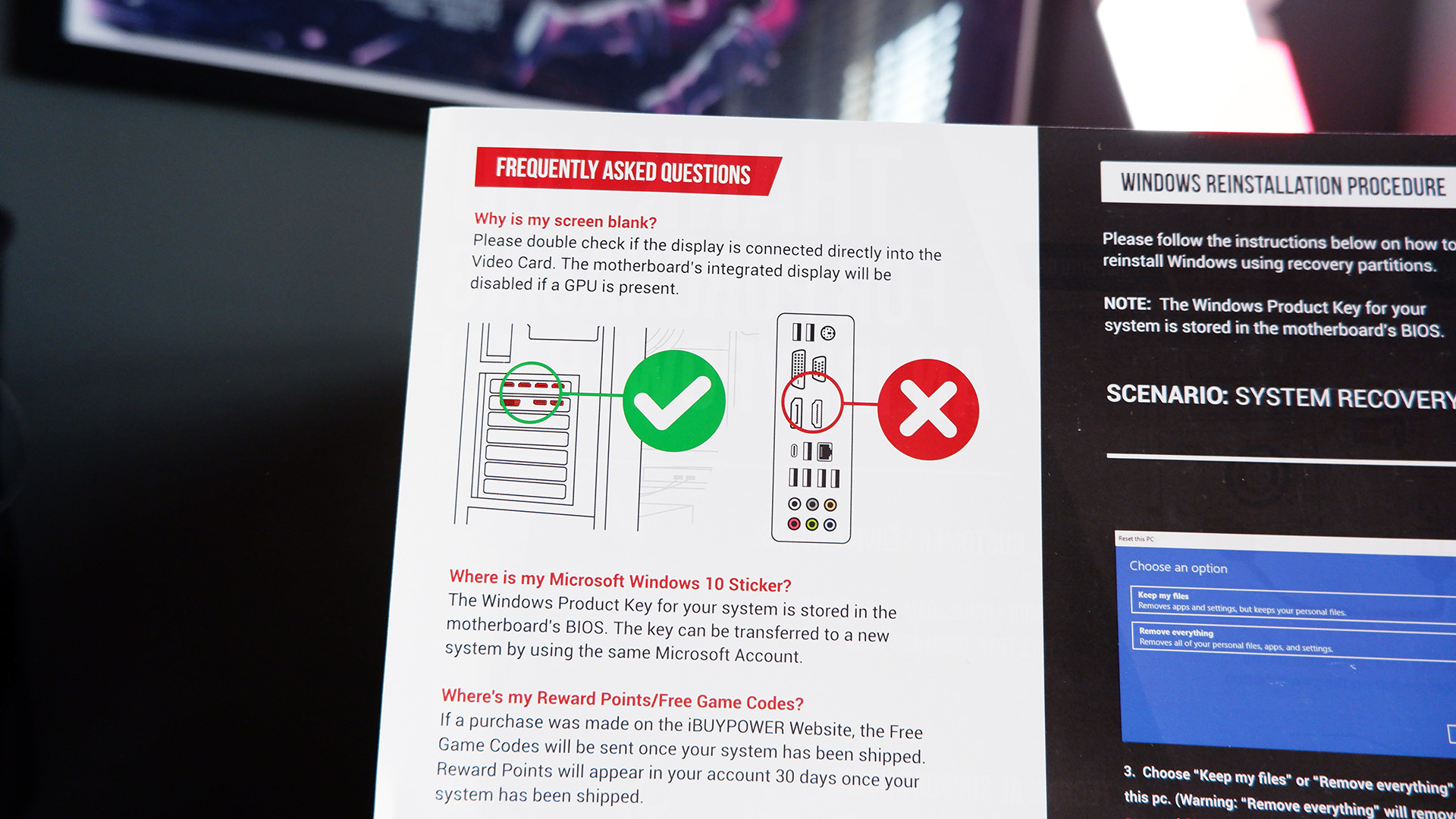 Un PC de jeu iBuyPower installé sur un ordinateur de bureau.