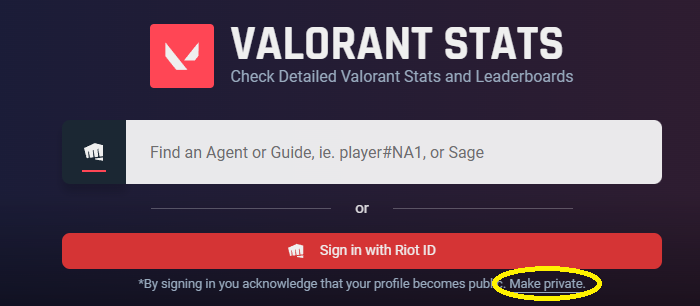 Comment rendre votre profil valorant privé dans Tracker?