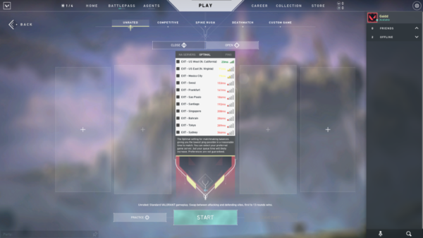 Comment changer les serveurs dans le vaill