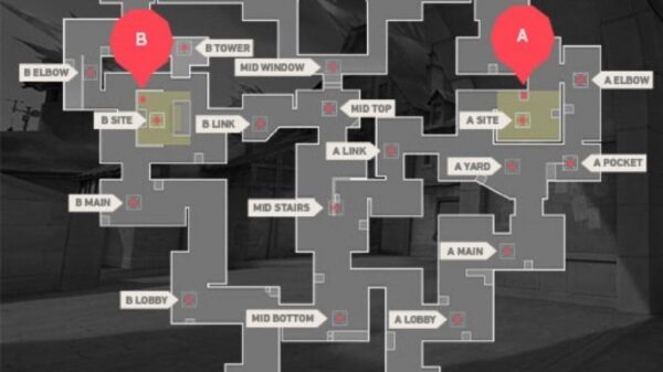 Callouts de la carte Corrode sur Valorant