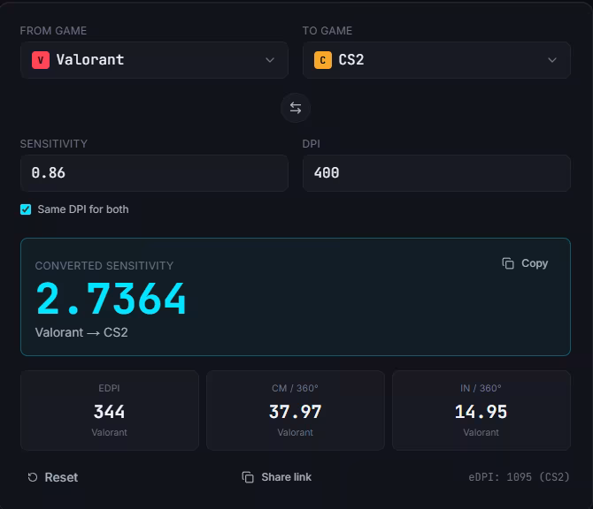 Interface de Sens Converter